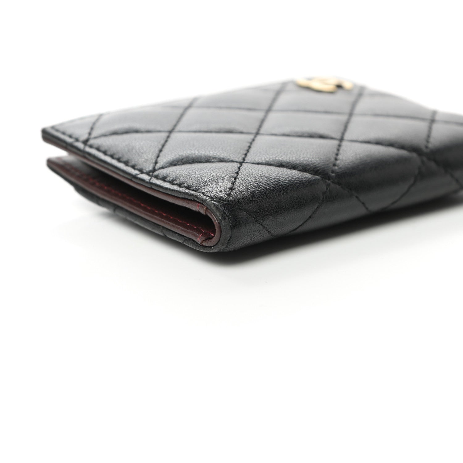Chanel Lambskin Quilted Card Holder Wallet Black 13 of 14