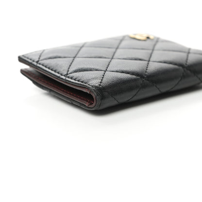 Chanel Lambskin Quilted Card Holder Wallet Black 13 of 14