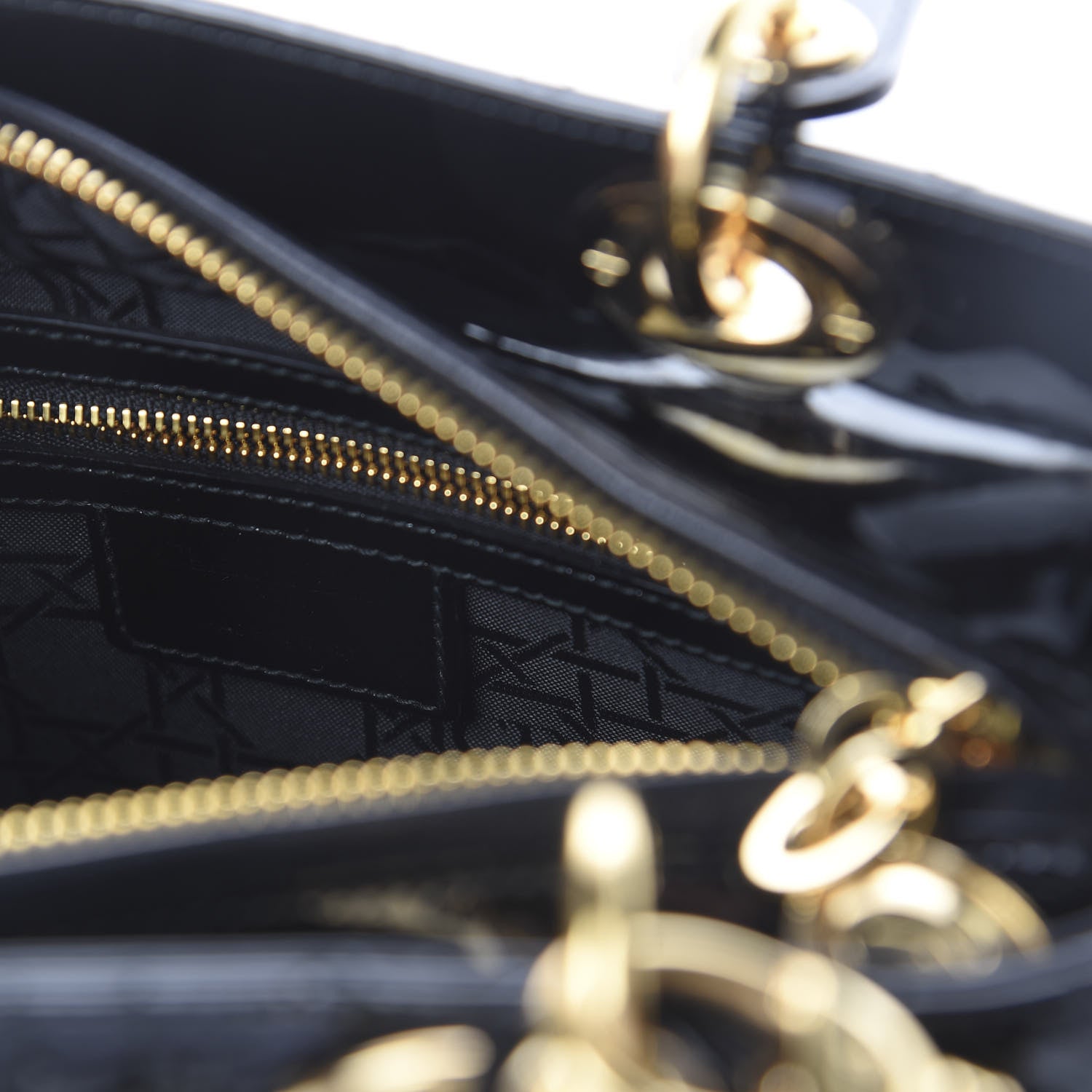 Christian Dior Patent Cannage Medium Lady Dior Black 7 of 7