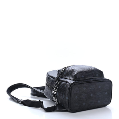 MCM Visetos Side Stud Mini Stark Backpack Black 3 of 5