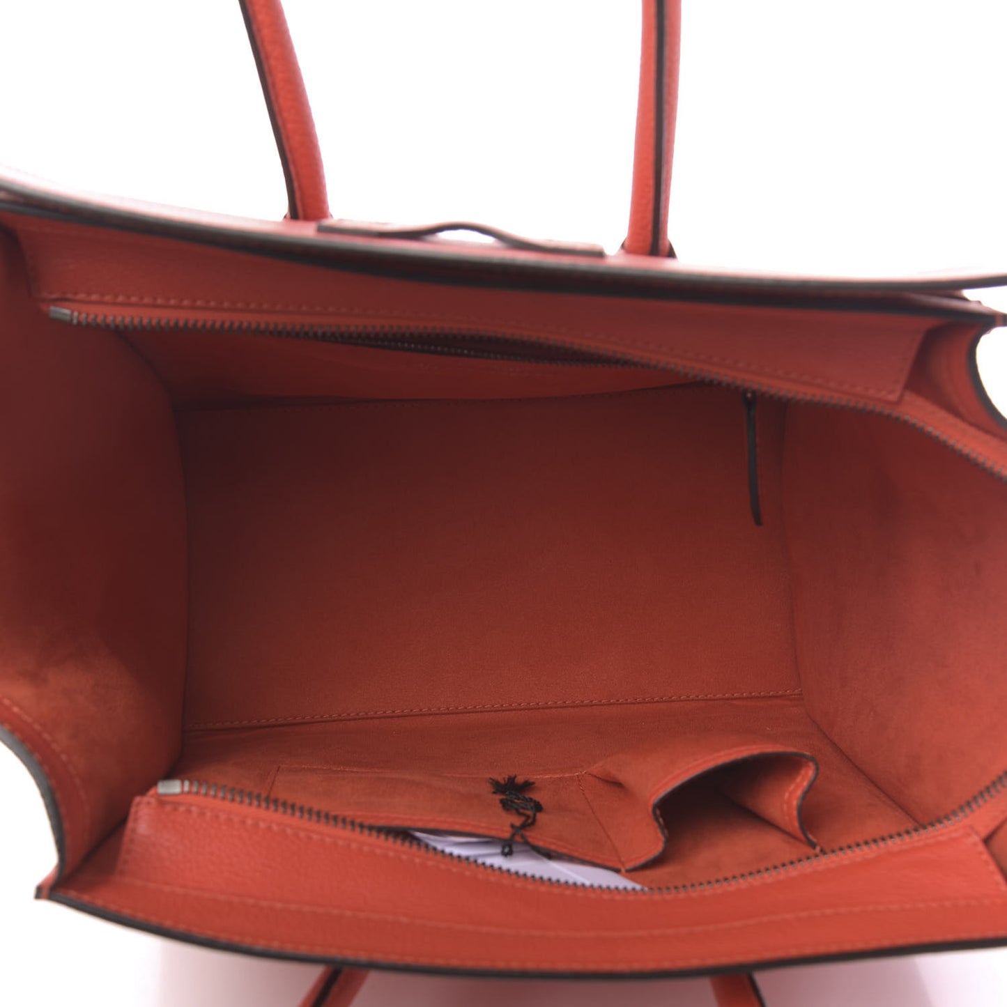 Drummed Calfskin Mini Luggage Vermillion
