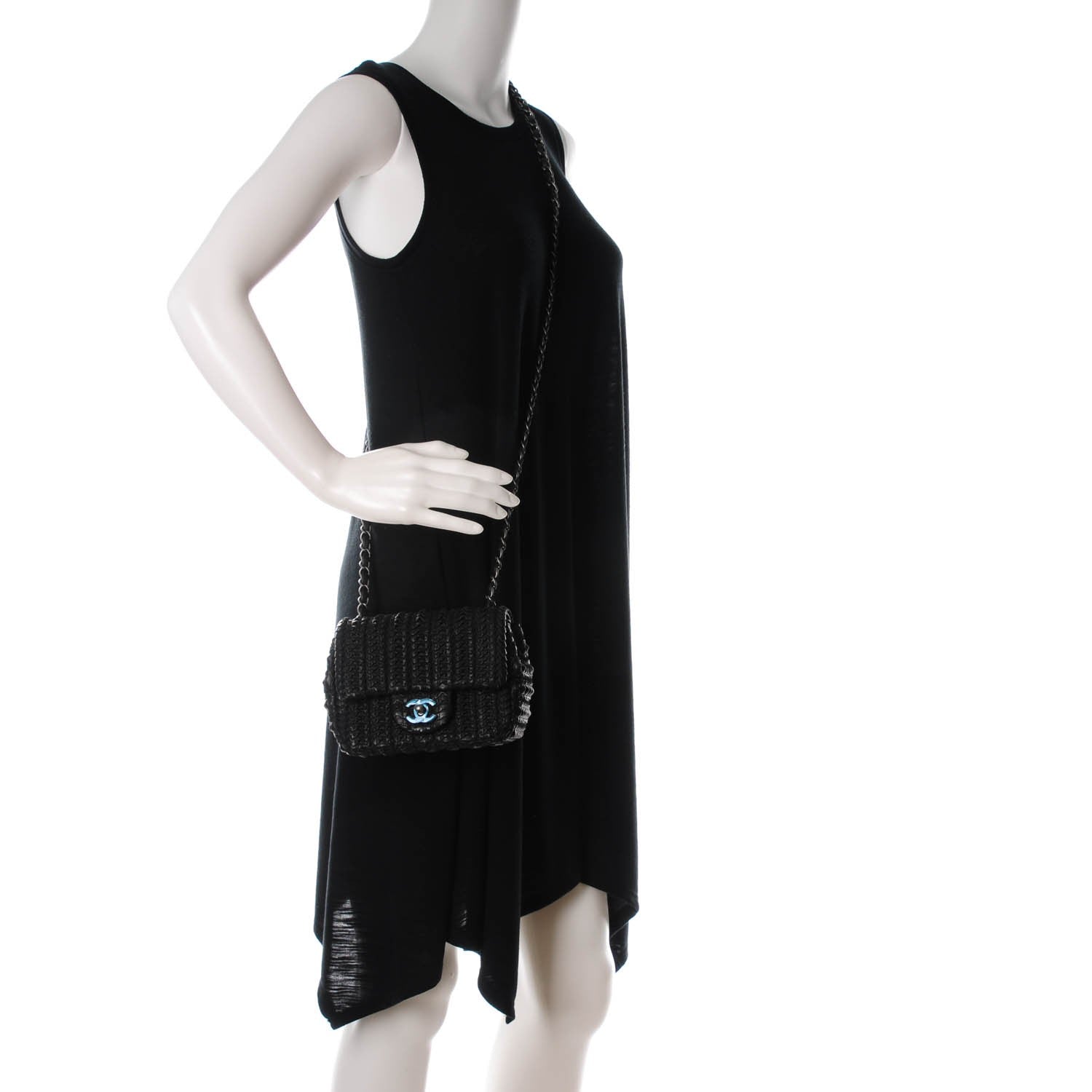 Chanel Lambskin Embroidered Mini Flap Black 2 of 8