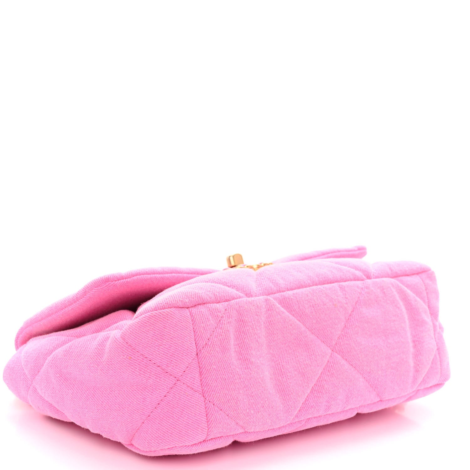 Chanel Denim Quilted Medium Chanel 19 Flap Neon Pink 4 of 10