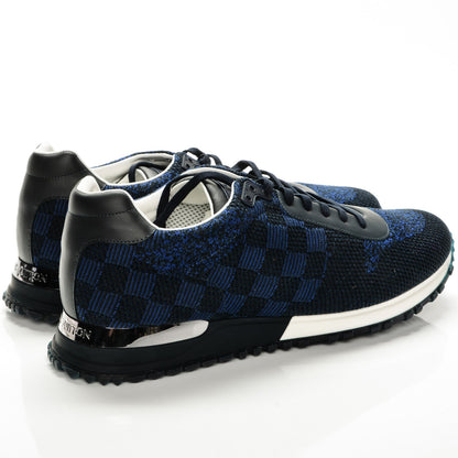 Louis Vuitton Calfskin Damier Run Away Sneakers 12 Pacific Blue 4 of 7