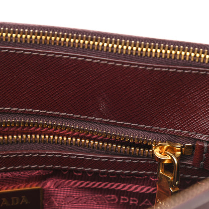 Prada Saffiano Small Galleria Double Zip Tote Granato 10 of 19