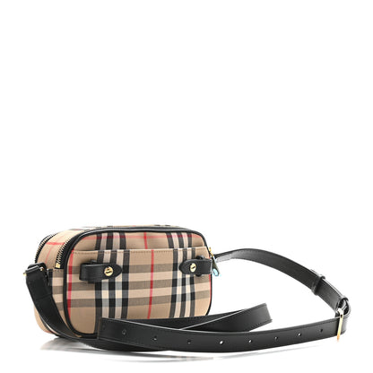 Burberry Calfskin Vintage Check Micro Camera Bag Archive Beige 3 of 10