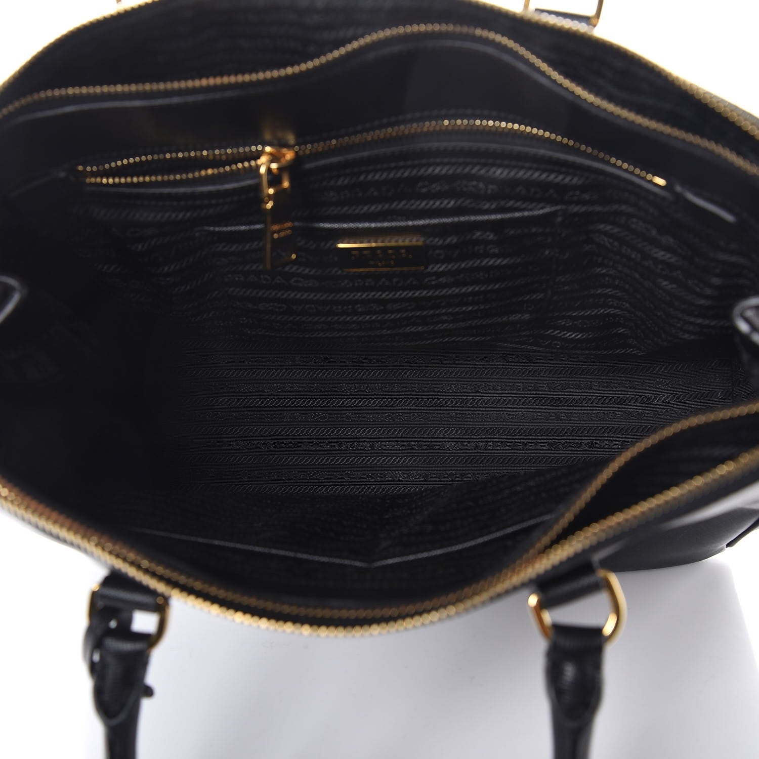 Prada Saffiano Large Galleria Double Zip Tote Black 5 of 17