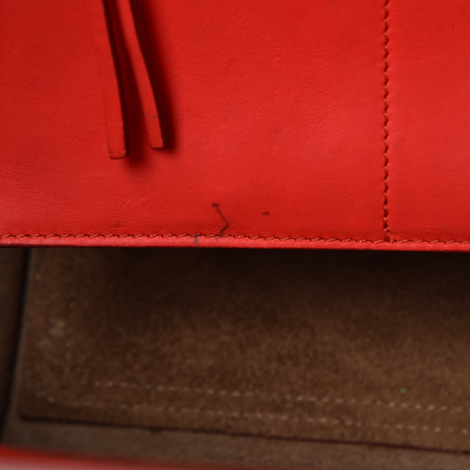 Celine Smooth Calfskin Small Tie Knot Tote Red 10 of 25