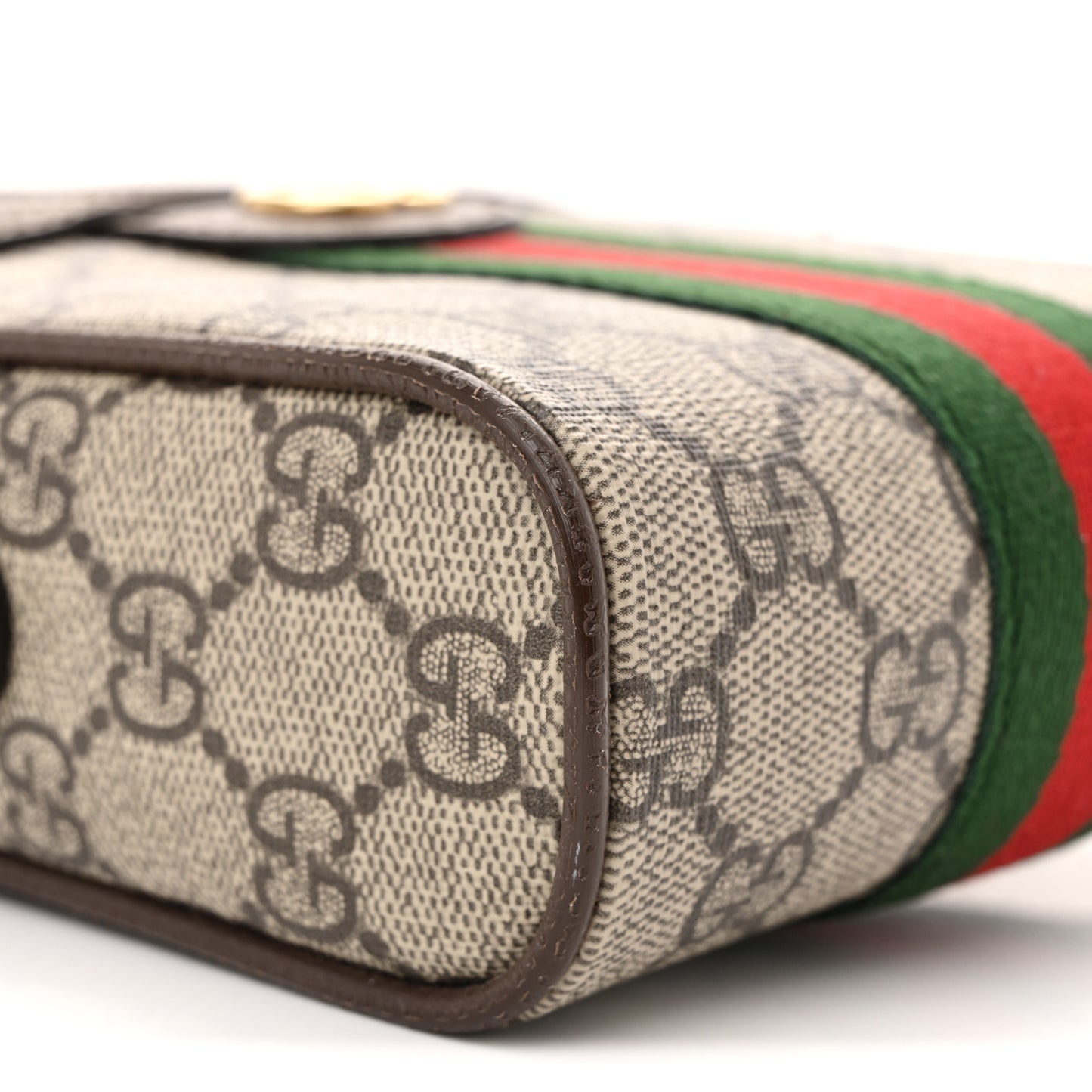 GG Supreme Monogram Web Mini Ophidia Messenger Brown