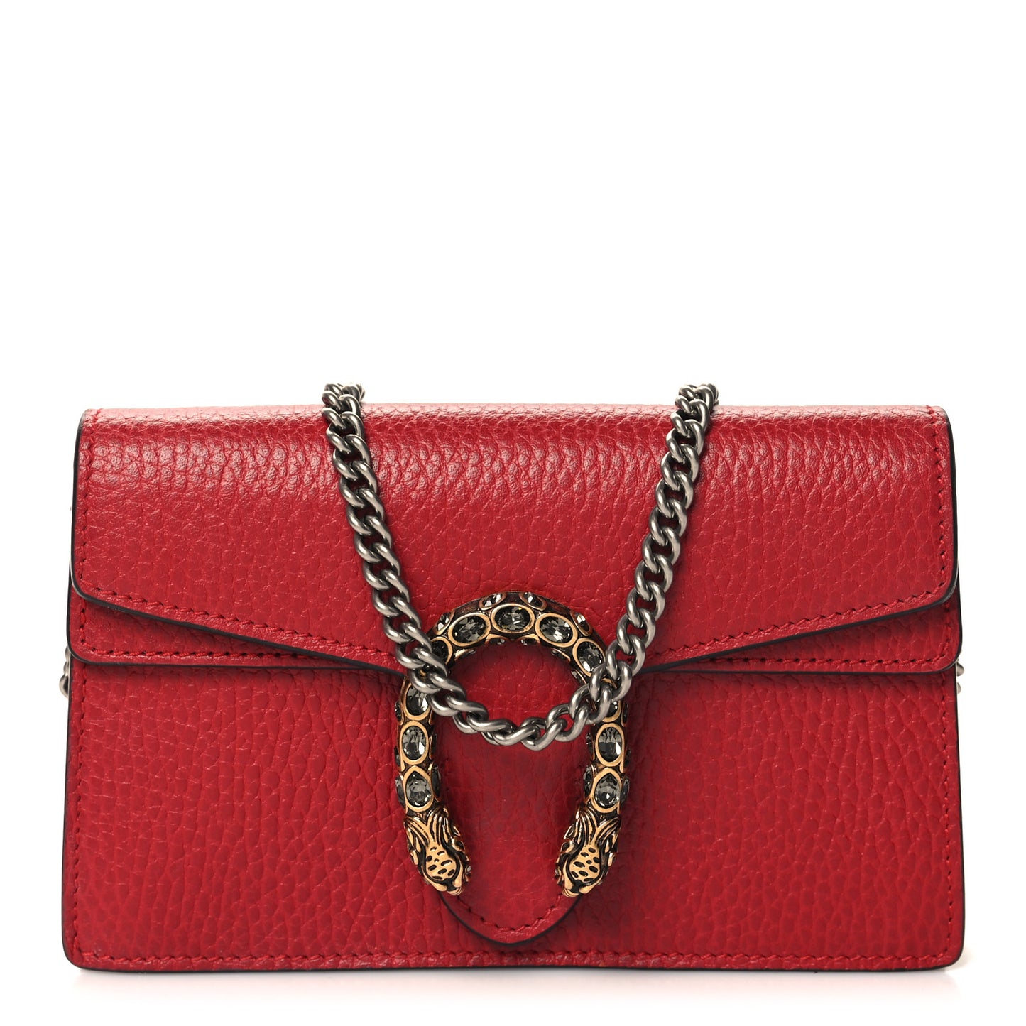 Calfskin Super Mini Dionysus Shoulder Bag Hibiscus Red