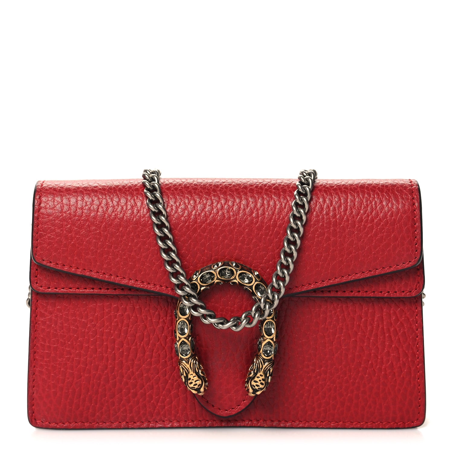 Gucci Calfskin Super Mini Dionysus Shoulder Bag Hibiscus Red 1 of 9