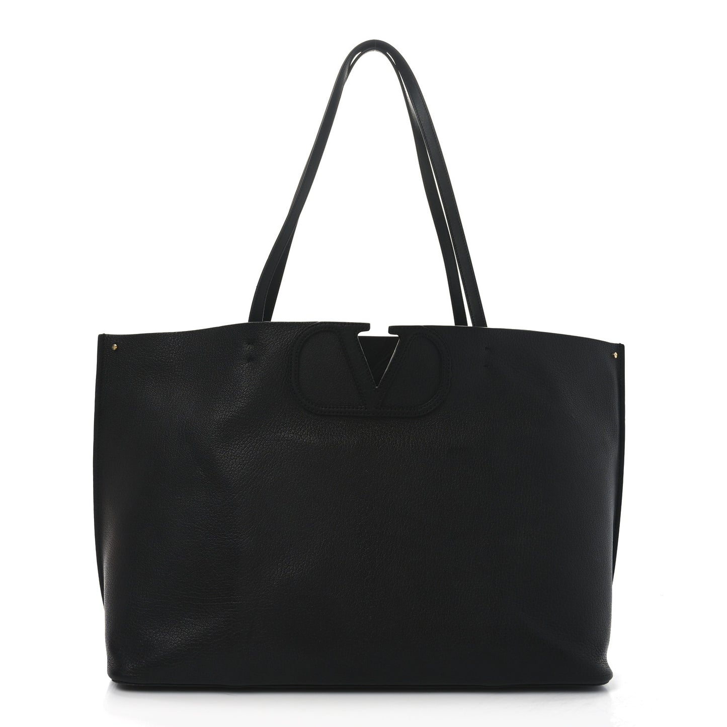 Calfskin Large Vlogo Fillme Tote Black