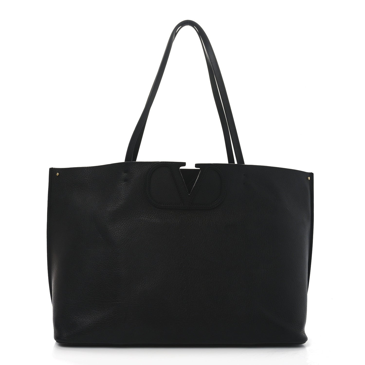 Valentino Garavani Calfskin Large Vlogo Fillme Tote Black 1 of 9