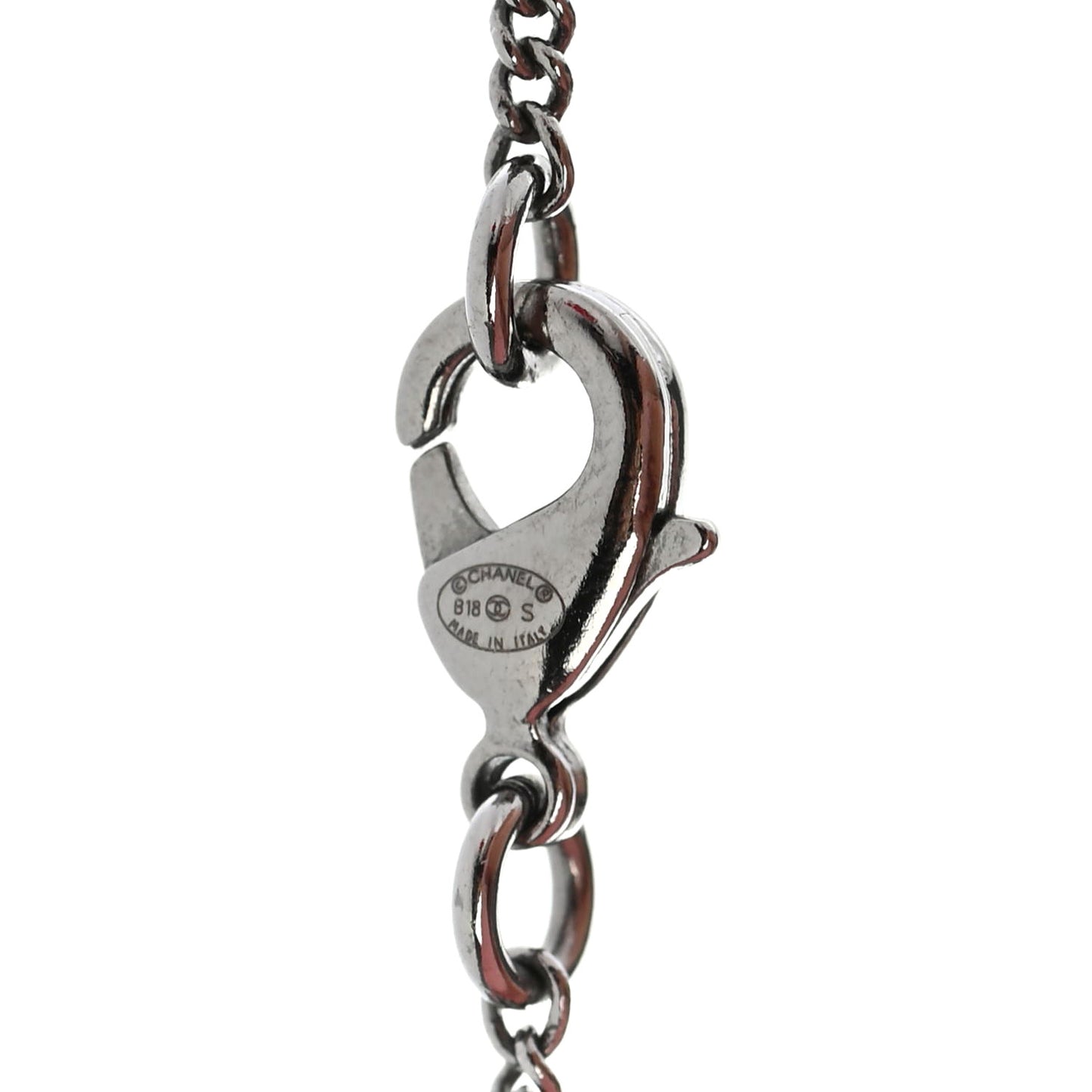Ruthenium Crystal CC Drop Necklace Black