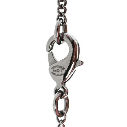 Chanel Ruthenium Crystal CC Drop Necklace Black 4 of 4