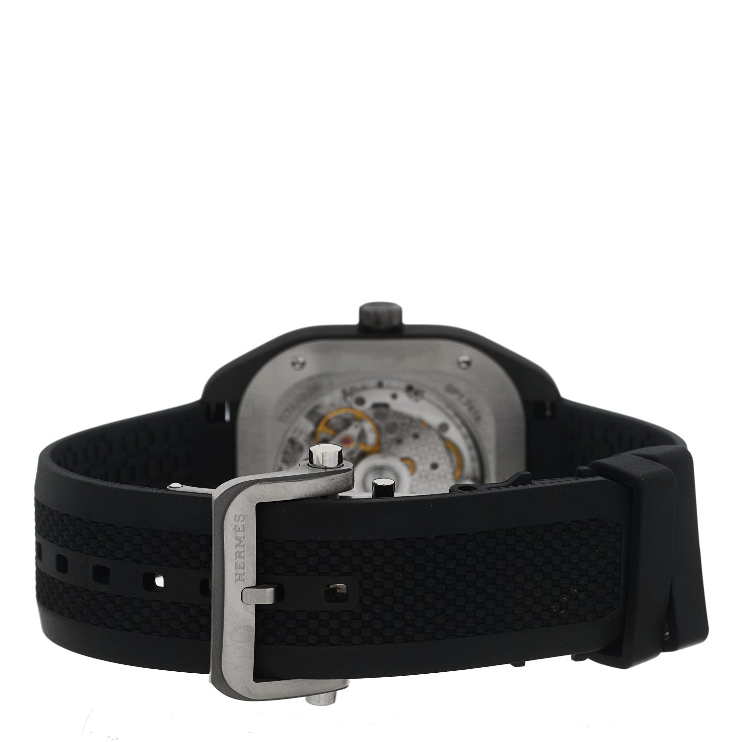 Hermes DLC Coated Titanium Rubber 39mm H08 Automatic Watch Noir 3 of 5