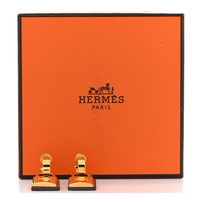 Hermes Gold Swift O'Kelly Earrings Gold 5 of 5