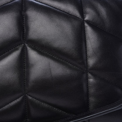 Saint Laurent Lambskin Quilted Medium Loulou Puffer Monogram Chain Satchel Black 11 of 11