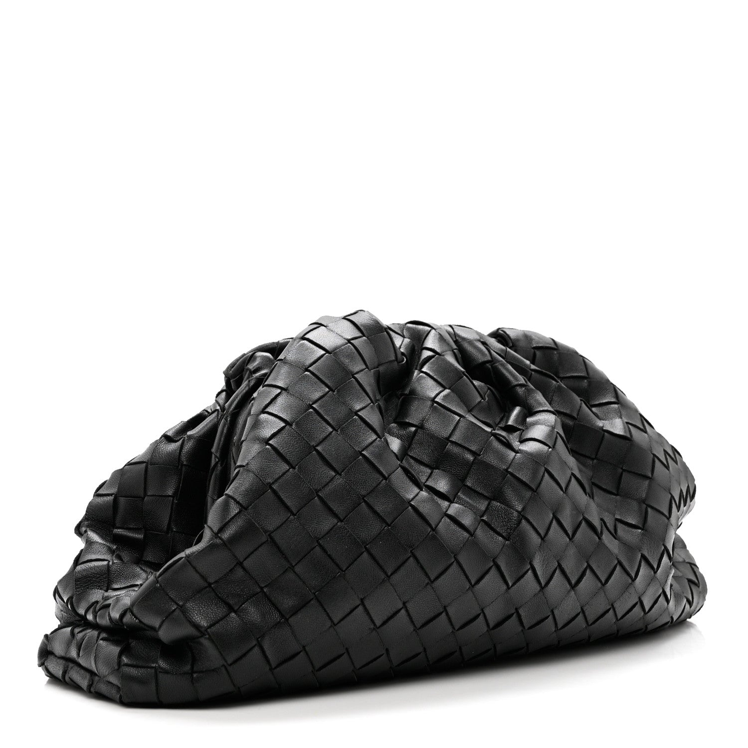 Bottega Veneta Nappa Maxi Intreccio The Pouch Oversized Clutch Black 2 of 7