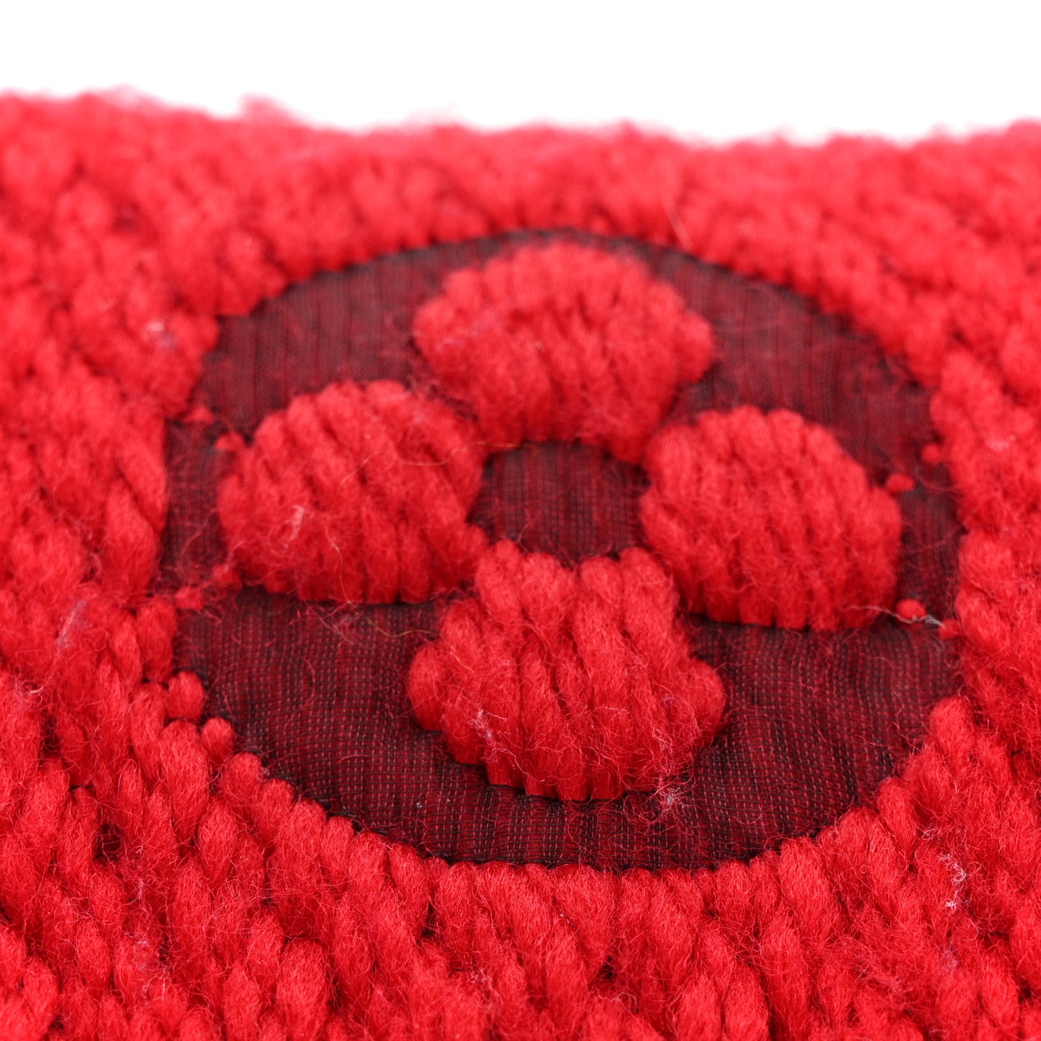 Louis Vuitton Wool Silk Logomania Scarf Rubis 5 of 5