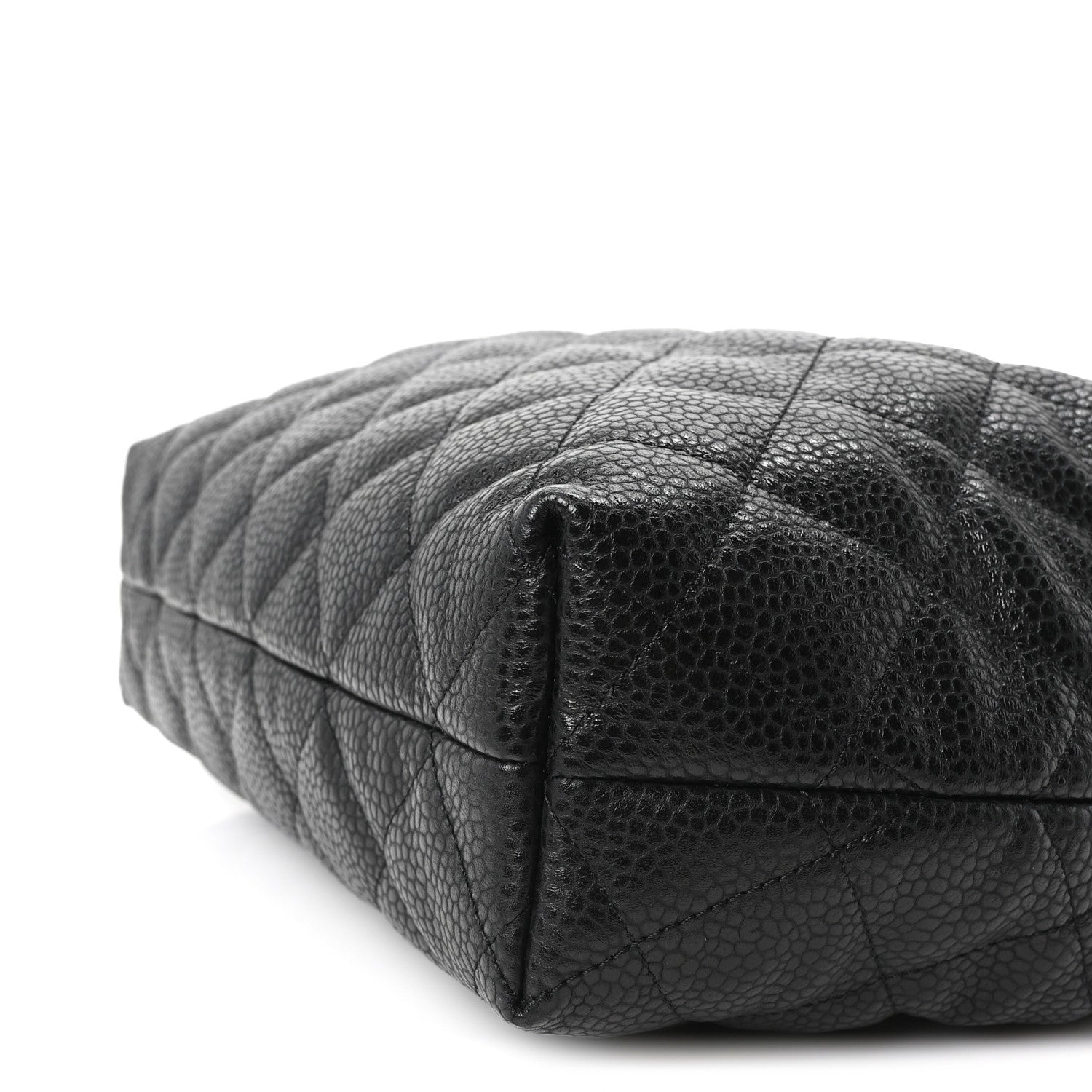Chanel Shiny Caviar Quilted Large Bowling Bag Black Black Black 10 of 10