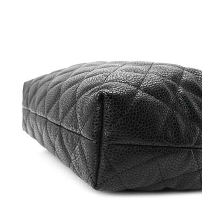 Chanel Shiny Caviar Quilted Large Bowling Bag Black Black Black 10 of 10