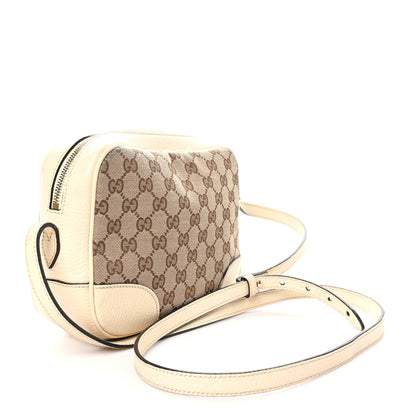Gucci Monogram Dollar Calfskin Mini Bree Messenger Bag Beige Ebony Avoire 3 of 10