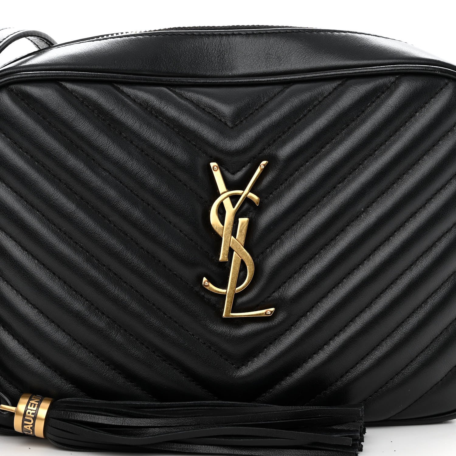 Saint Laurent Calfskin Matelasse Monogram Lou Camera Bag Black 7 of 10