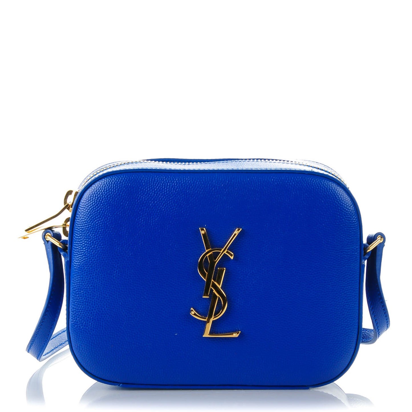 Grain De Poudre Small Classic Monogram Camera Bag Blue Majorelle