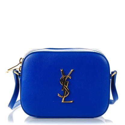 Saint Laurent Grain De Poudre Small Classic Monogram Camera Bag Blue Majorelle 1 of 7