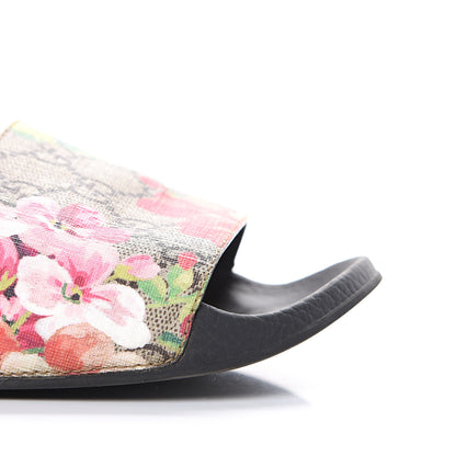 Gucci GG Supreme Monogram Blooms Slide Sandals 37 Beige Multicolor 7 of 8