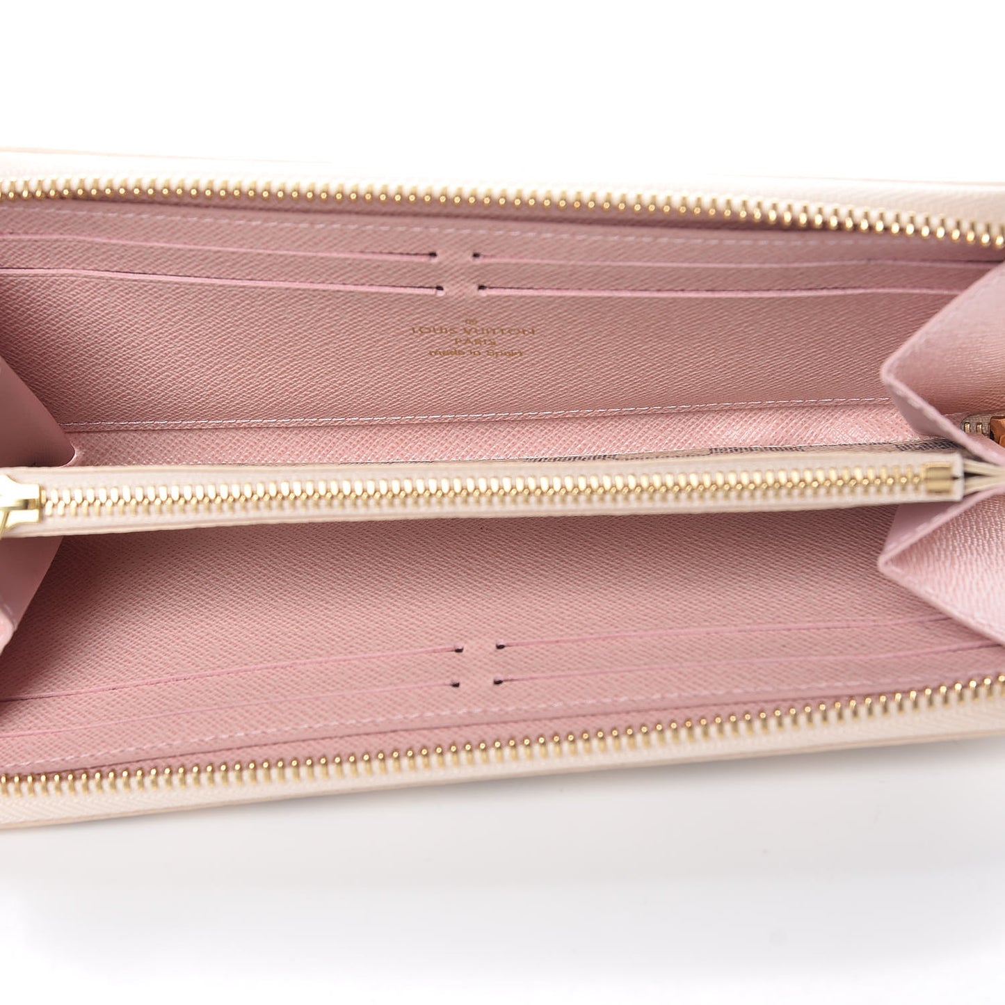Damier Azur Clemence Wallet Rose Ballerine