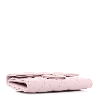 Chanel Caviar Quilted Flap Card Holder Wallet Light Pink 4 of 9