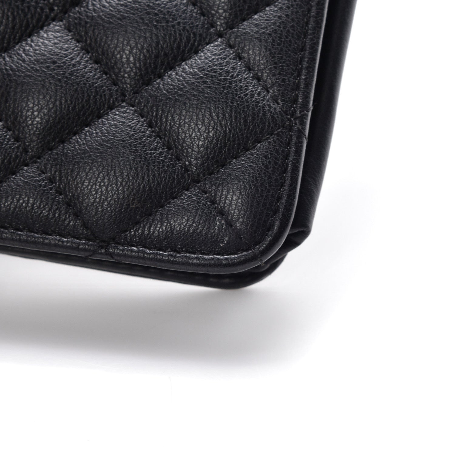 Chanel Calfskin Quilted Boy Wallet On Chain WOC Black 12 of 15