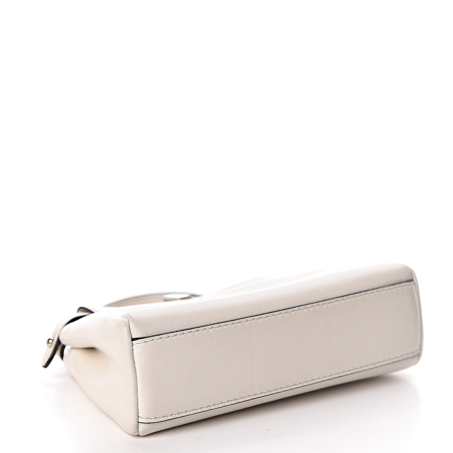 Fendi Shiny Nappa Micro Peekaboo Iconic Satchel White 4 of 14