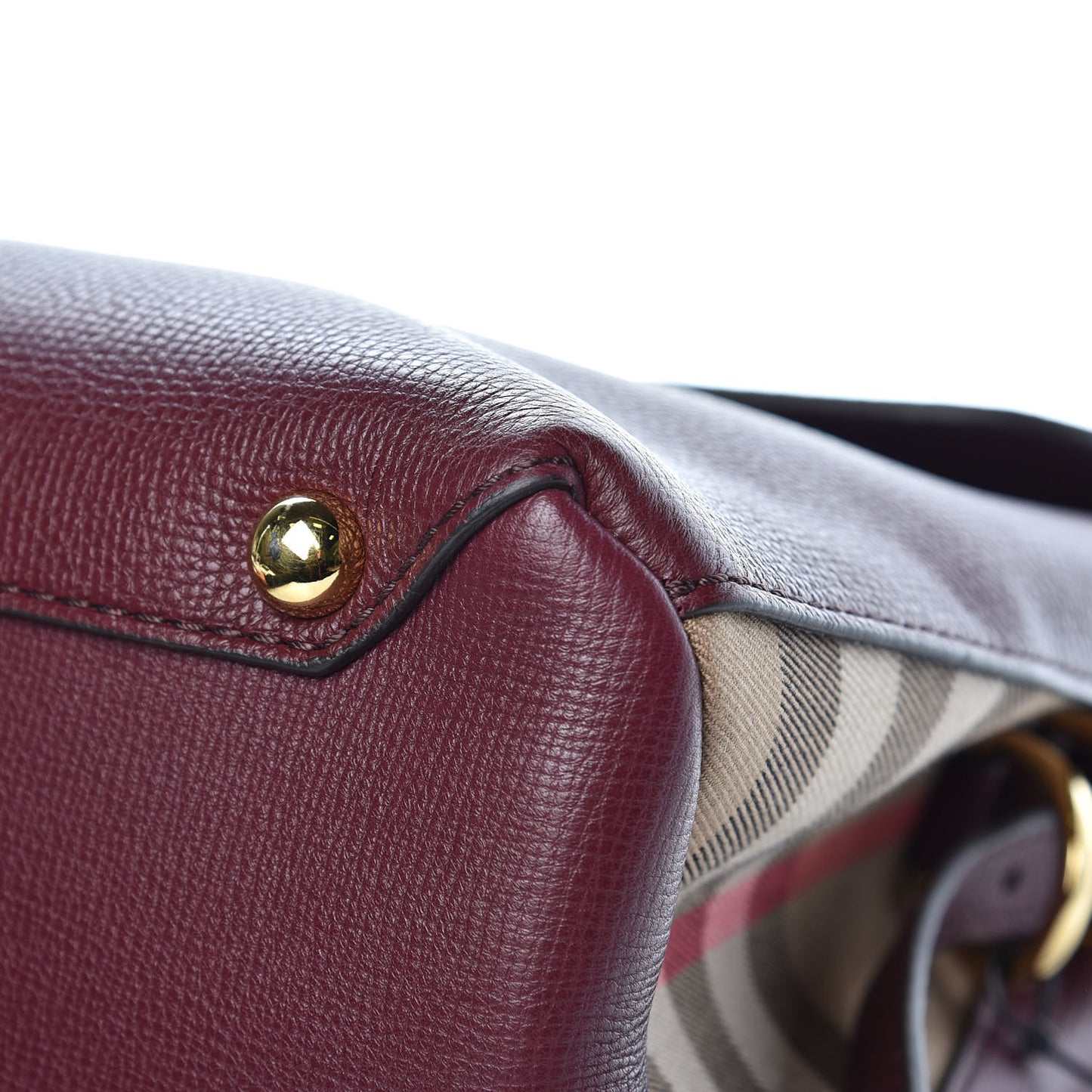 Derby Calfskin House Check Medium Camberley Burgundy