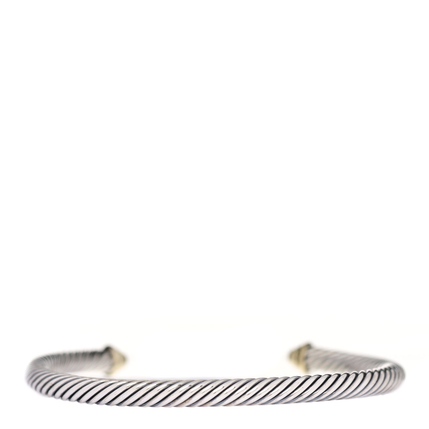 Sterling Silver 14K Yellow Gold 5mm Cable Classics Bracelet
