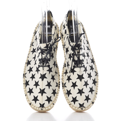 Saint Laurent Canvas Espadrille Stars Sneakers 36.5 Cream Black 5 of 9