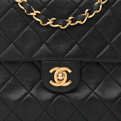Chanel Lambskin Quilted Mini Square Flap Bag Black 8 of 10