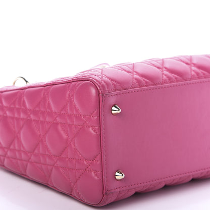 Christian Dior Lambskin Cannage Medium Lady Dior Pink 7 of 14