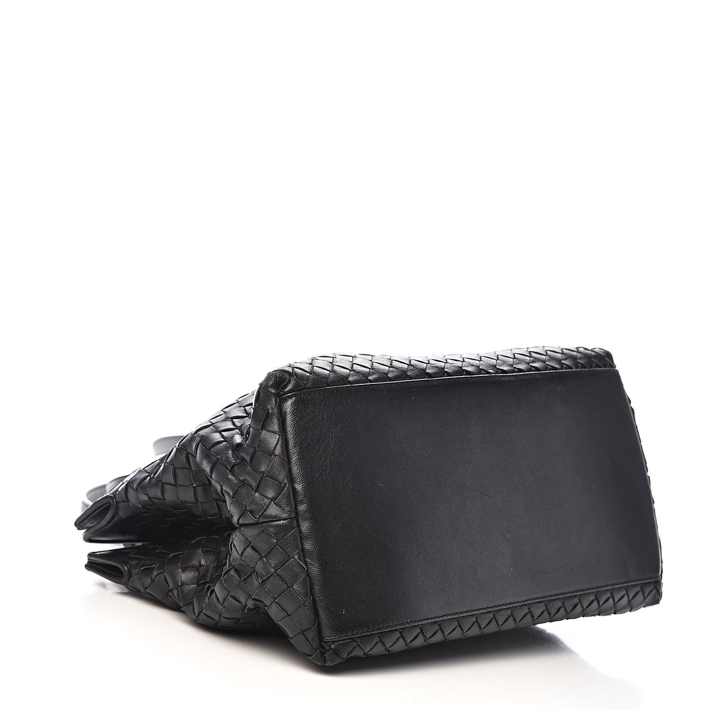 Nappa Intrecciato Small Accordion Tote Black