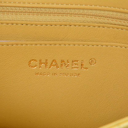 Chanel Lambskin Quilted Tri-Color Mini Rectangular Flap Orange Yellow Pink 6 of 9