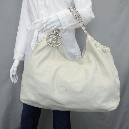 Chanel Caviar Coco Cabas White 2 of 11