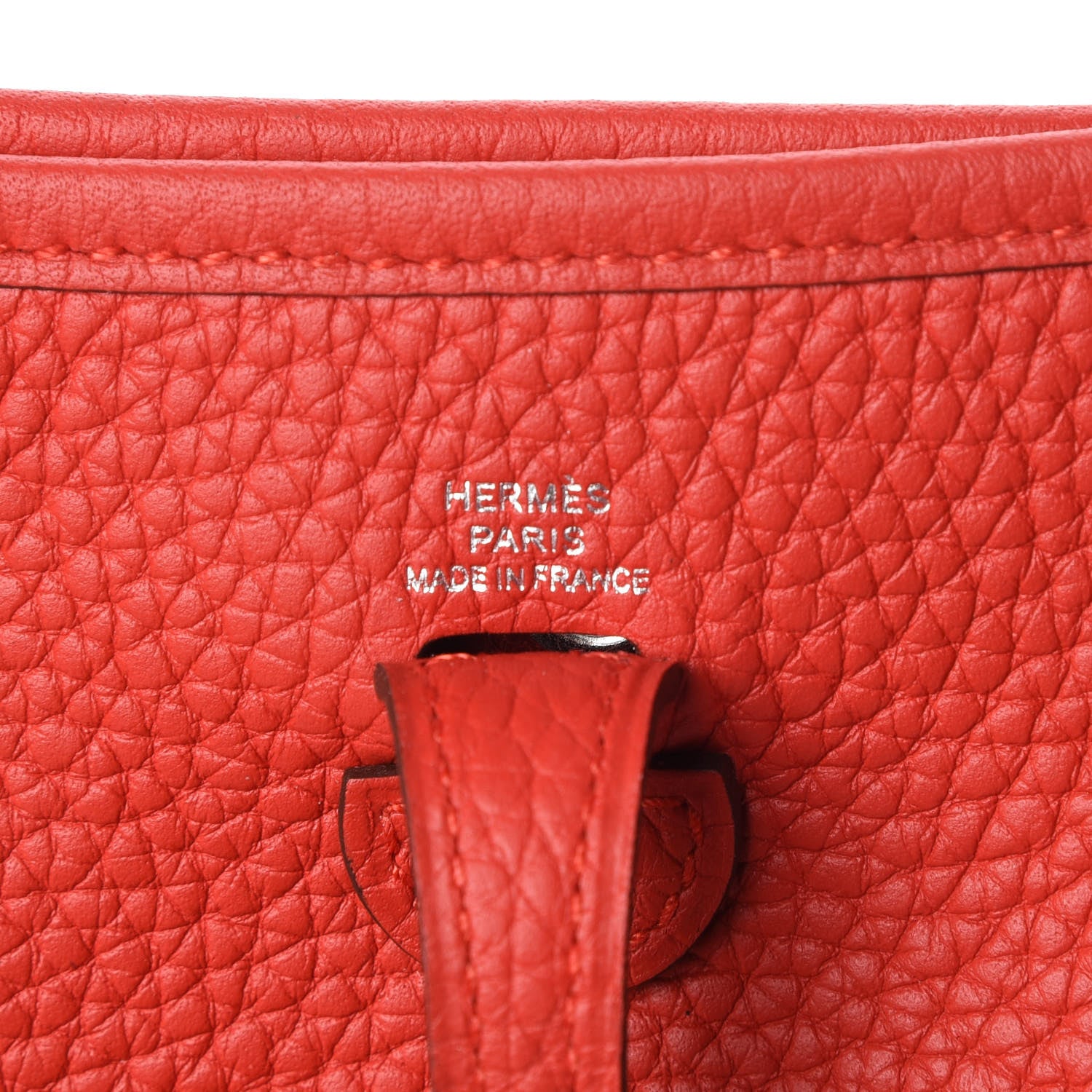 Hermes Taurillon Clemence Evelyne TPM Rouge Tomate 6 of 9