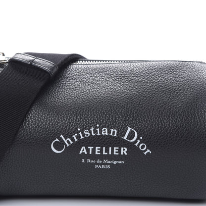Christian Dior HOMME Grained Calfskin Mens Roller Pouch Black 8 of 8