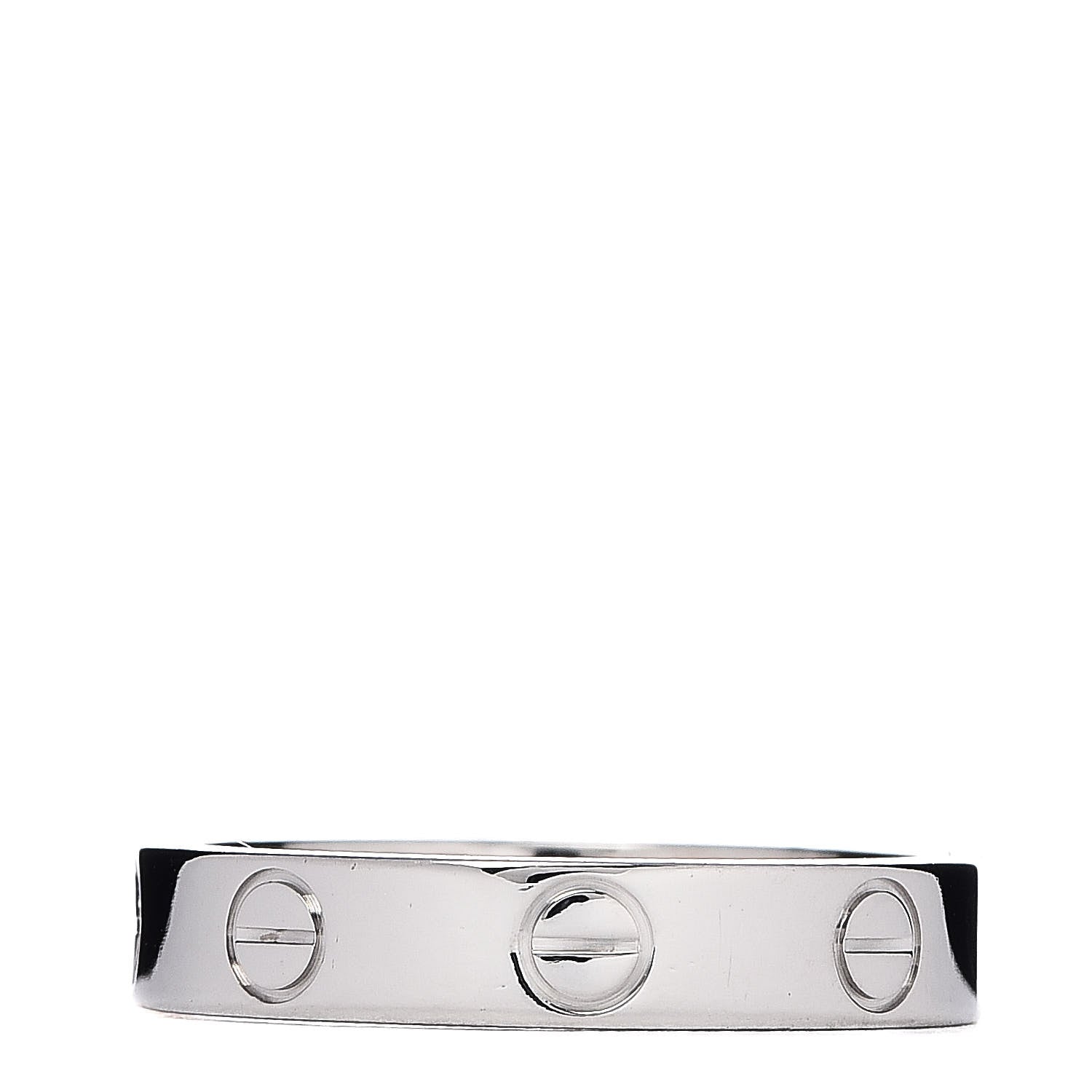 Cartier 18K White Gold 3.5mm LOVE Wedding Band Ring 50 5.25 3 of 4