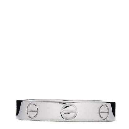 Cartier 18K White Gold 3.5mm LOVE Wedding Band Ring 50 5.25 3 of 4
