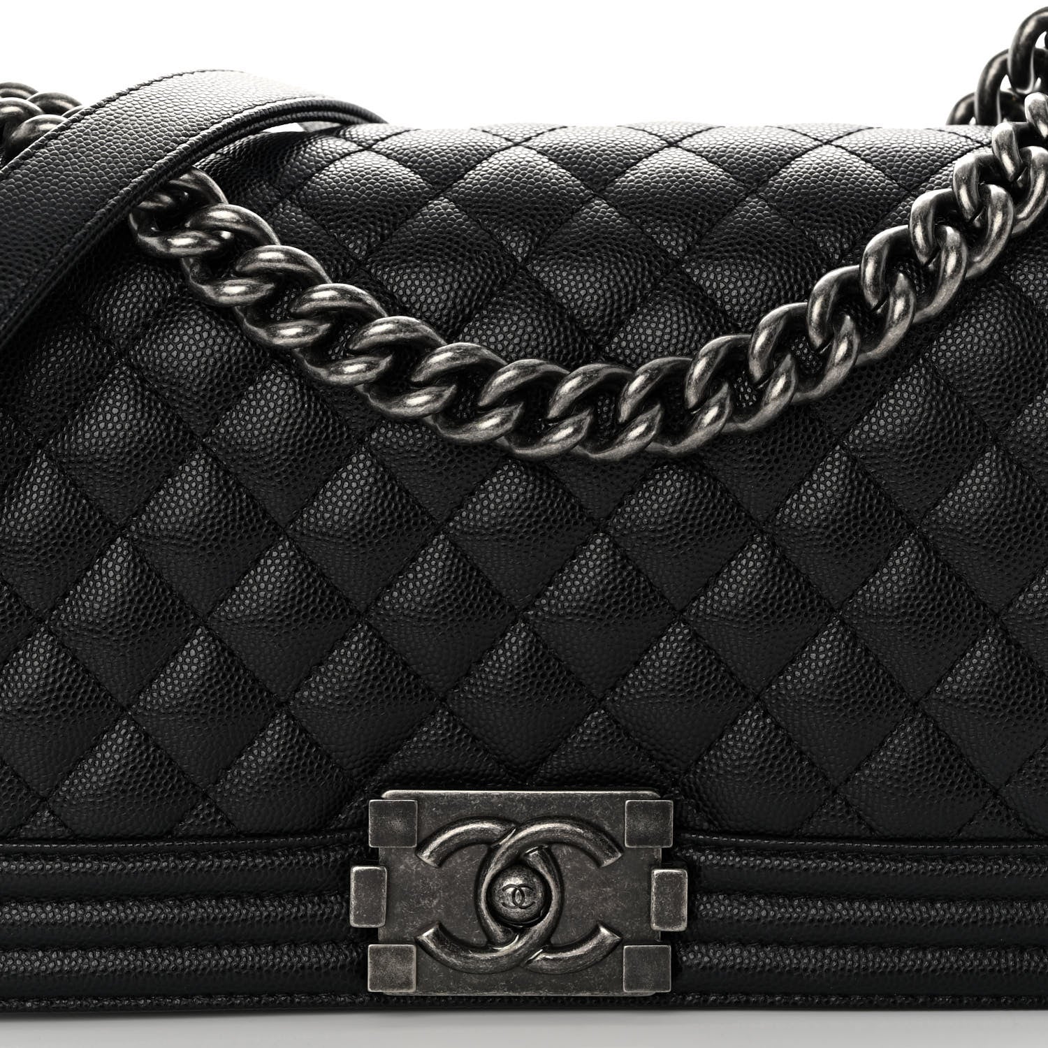 Chanel Caviar Quilted Medium Boy Flap Black 7 of 9