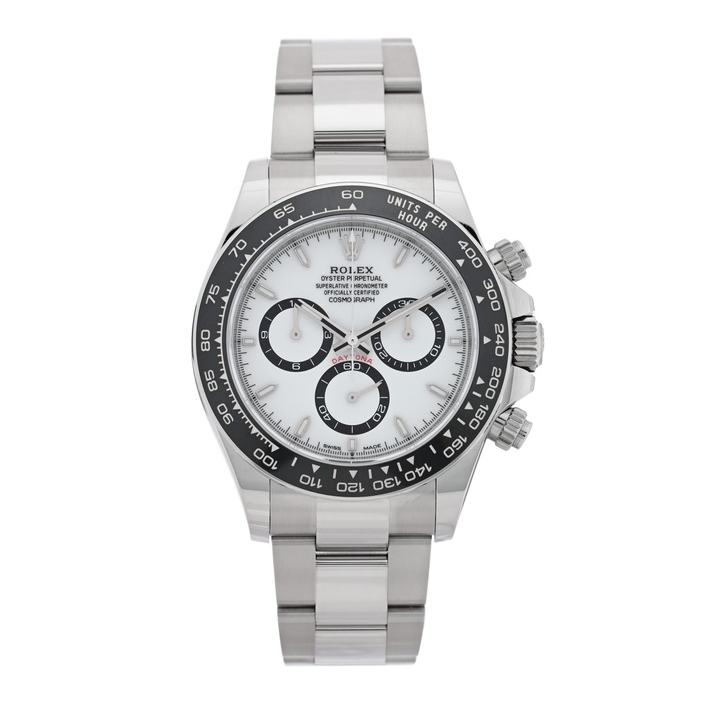 Stainless Steel 40mm Oyster Perpetual Cosmograph Daytona Panda Watch White 126500LN