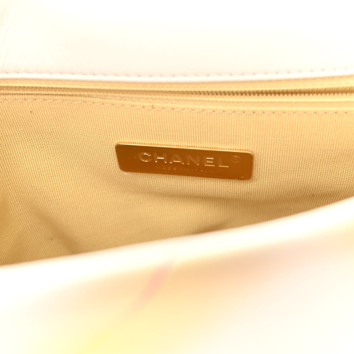Chanel Printed Goatskin Quilted Medium Chanel 19 Flap White Multicolor 6 of 10